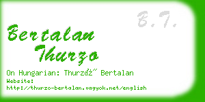 bertalan thurzo business card