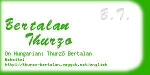 bertalan thurzo business card